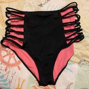 VS high waisted strappy bikini bottoms L